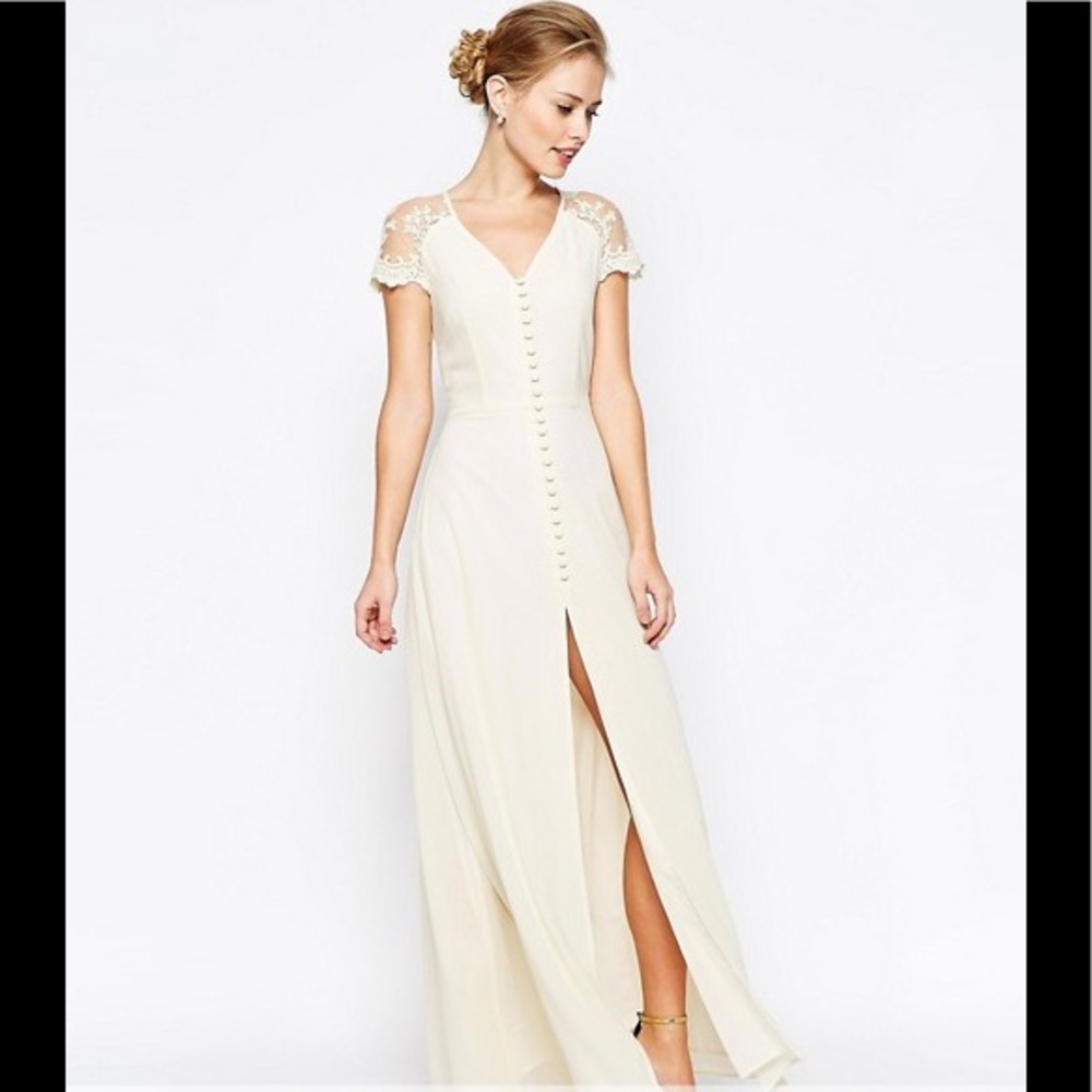 NWT Jarlo Lucia Maxi Dress Cream xxs/ 6